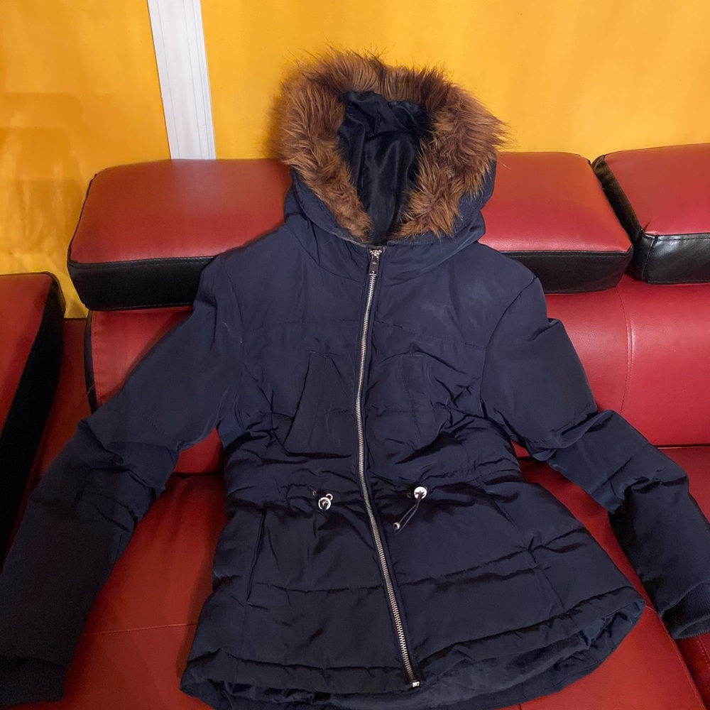 H&M Navy Blue Coat! Very good condition!